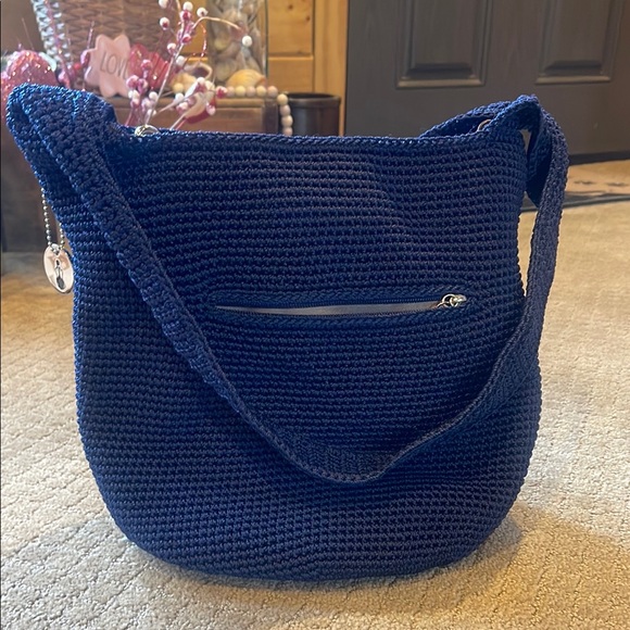 The Sak Navy Blue Crochet Shoulder Bag - Picture 2 of 6